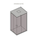 Cabina doccia multifunzione Ercole Plus cm 100x80 con idrogetti dorsali Bluetooth e Cromoterapia- Versione Destra