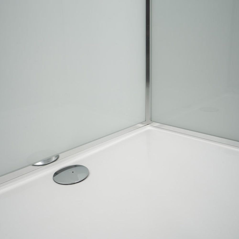 Cabina doccia multifunzione Ercole Plus cm 100x80 con idrogetti dorsali Bluetooth e Cromoterapia- Versione Sinistra