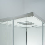 Cabina doccia multifunzione Ercole Plus cm 120x80 con idrogetti dorsali Bluetooth e Cromoterapia- Versione Sinistra