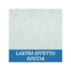 Porta doccia a soffietto Kory installazione nicchia da cm 100 in alluminio e acrilico opaco