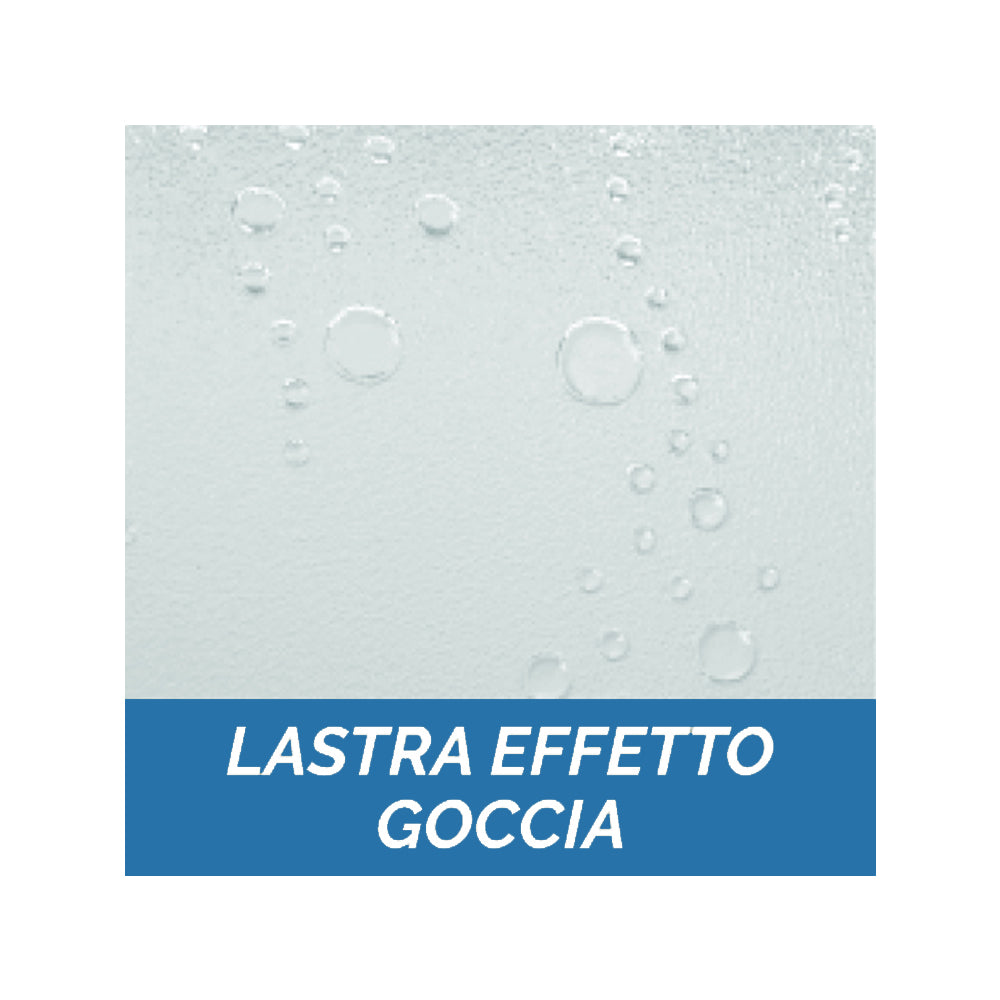 Porta doccia a soffietto Kory installazione nicchia da cm 100 in alluminio e acrilico opaco