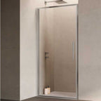 Porta doccia con Apertura Battente da cm 75 con Profilo in Alluminio Cromato e Cristallo 6 mm Trasparente Anticalcare Hexa by SAMO