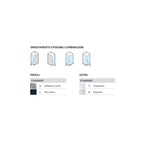 Porta doccia con Battente da cm 80 con Profilo in Alluminio Nero e Cristallo 6 mm Trasparente Anticalcare Hexa by SAMO