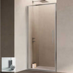 Porta doccia con Battente da cm 100 con Profilo in Alluminio Cromato e Cristallo 6 mm Opaco Anticalcare Hexa by SAMO