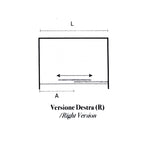 Porta doccia scorrevole DESTRA cm 104 modello Afrodite  in cristallo temperato mm 6