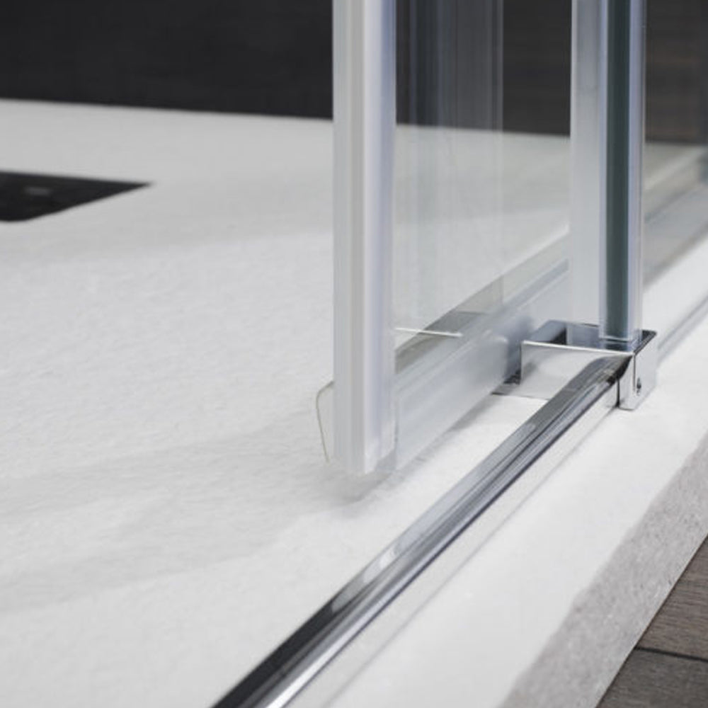 Porta doccia 2 ante scorrevoli cm 170 modello Afrodite in cristallo temperato mm 6