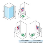Cabina doccia multifunzione Novellini con idromassaggio cm 80x100