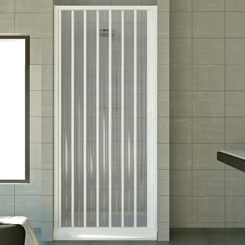 Porta doccia a nicchia soffietto modello Frio in pvc cm 120-140