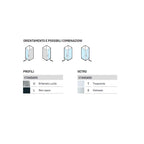 Porta doccia con Apertura Battente Pivot da cm 80 con Profilo in Alluminio Cromato e Cristallo 6 mm Trasparente Anticalcare Hexa by SAMO