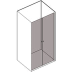Porta doccia saloon per nicchia modello Iris cm 80 cristallo opaco - Offerta