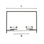 Porta doccia due scorrevoli apertura centrale cm 160 modello Lauren in cristallo temperato mm 8