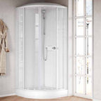 Box doccia semicircolare multifunzione modello Mediaglass 90x90 cm con ante scorrevoli