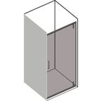 Porta doccia battente da 79 cm modello Dioniso in cristallo trasparente 6 mm Reversibile