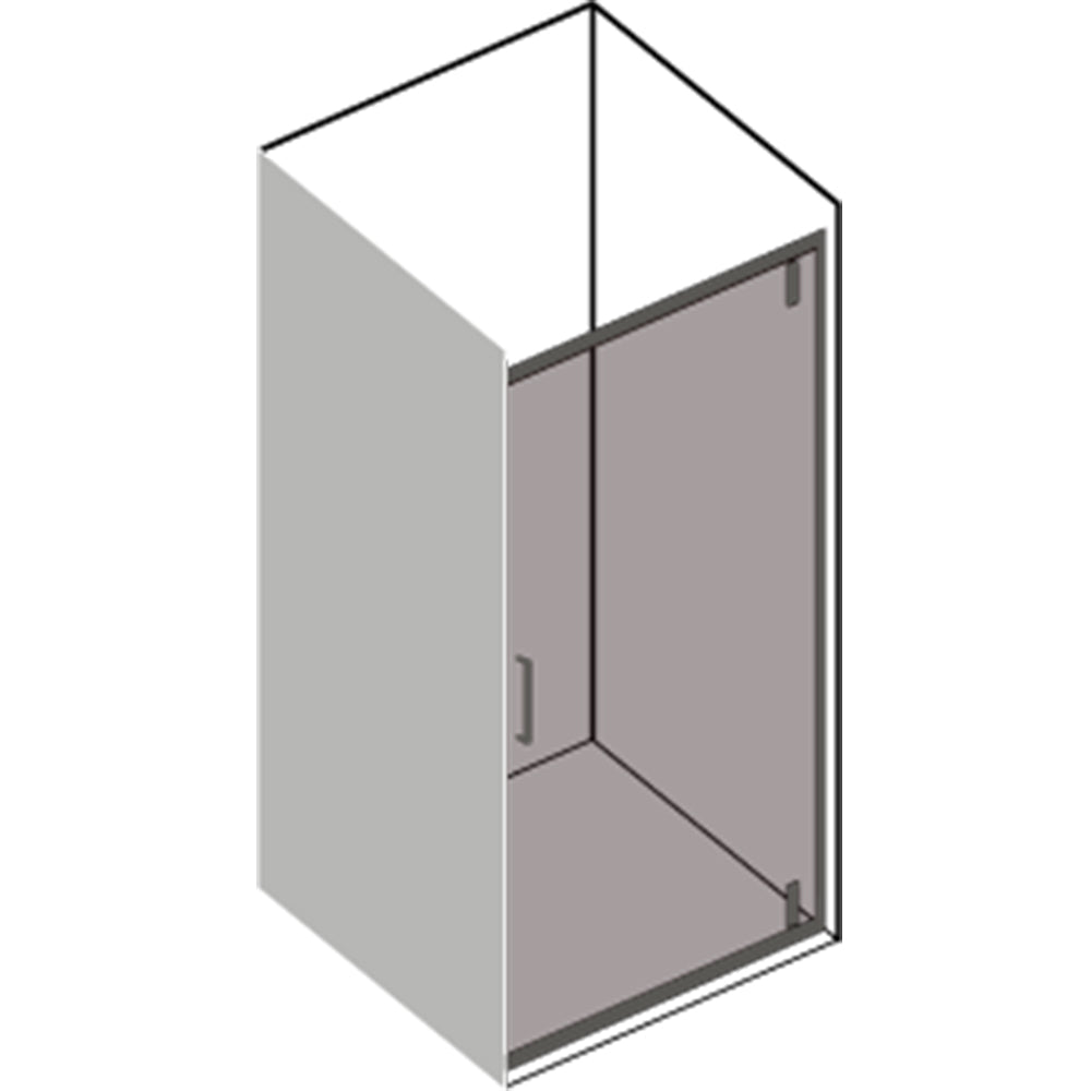 Porta doccia battente da 75 cm modello Dioniso in cristallo trasparente 6 mm Reversibile
