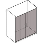 Porta doccia a 2 ante scorrevoli da 200 cm modello Dioniso in cristallo trasparente 6 mm reversibile