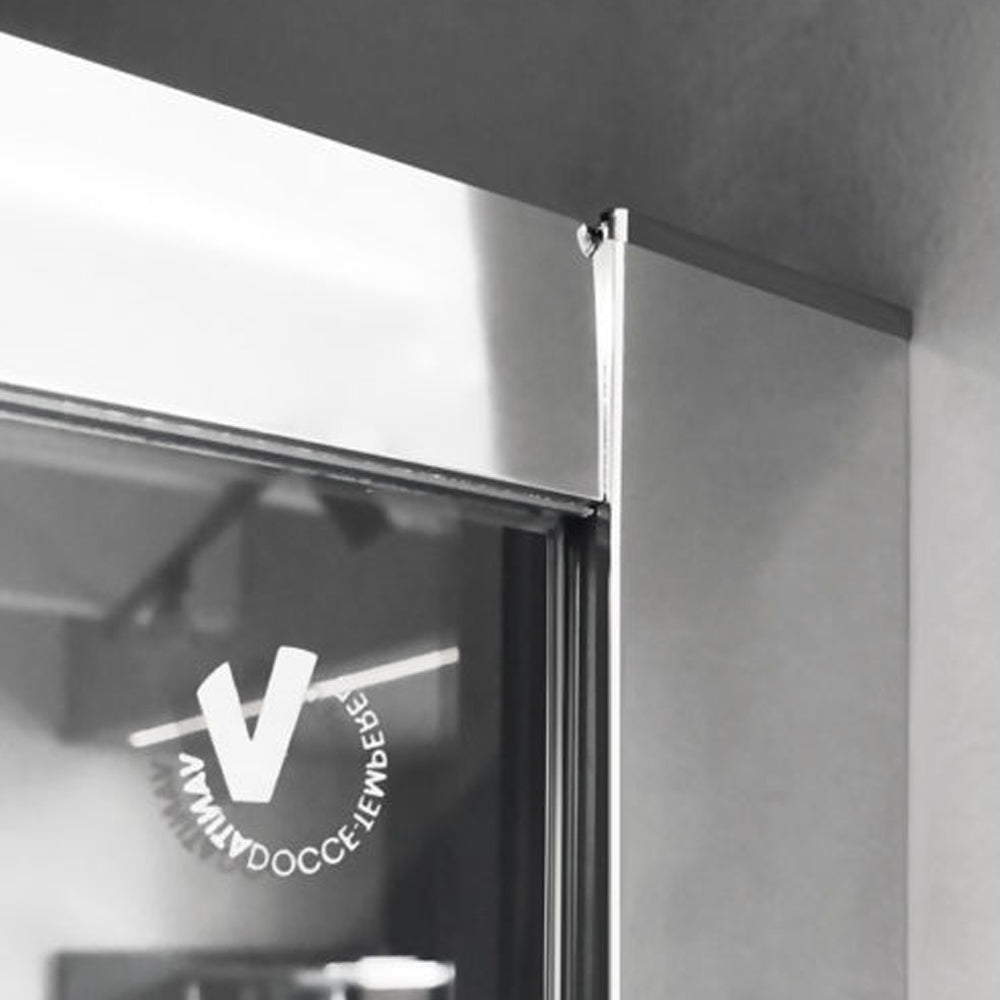 Porta doccia 2 ante scorrevoli da 180 cm modello Dioniso in cristallo trasparente 6 mm reversibile