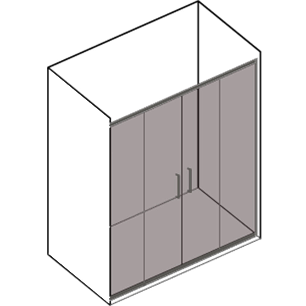 Porta doccia 2 ante scorrevoli da 170 cm modello Dioniso in cristallo trasparente 6 mm reversibile