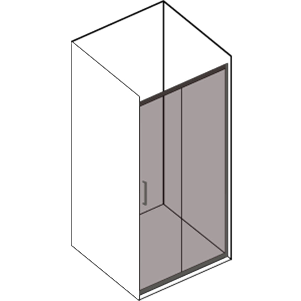 Porta doccia scorrevole da 124 cm modello Dioniso in cristallo trasparente 6 mm reversibile