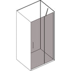 Porta doccia ad apertura battente reversibile per nicchia da 90 cm modello Demetra in cristallo trasparente 6 mm