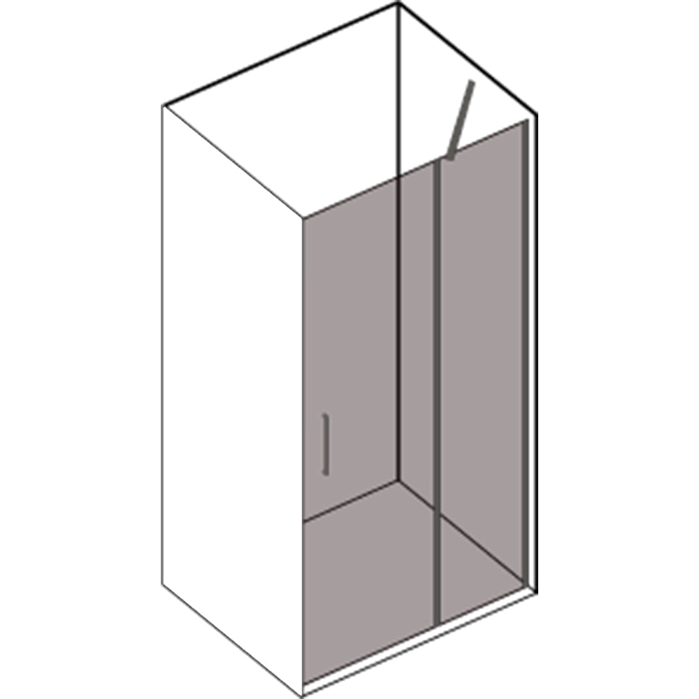 Porta doccia ad apertura battente reversibile per nicchia da 80 cm modello Demetra in cristallo trasparente 6 mm