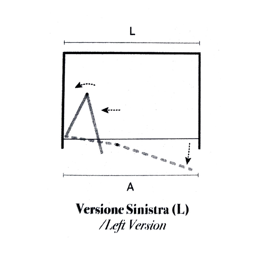 Porta doccia a soffietto con apertura a sinistra modello Beauty cm 80 in cristallo temperato mm 8