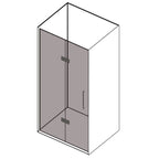 Porta doccia a soffietto con apertura a sinistra modello Beauty cm 80 in cristallo temperato mm 8