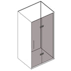 Porta doccia a soffietto con apertura a destra cm 100 modello Beauty in cristallo temperato mm 8