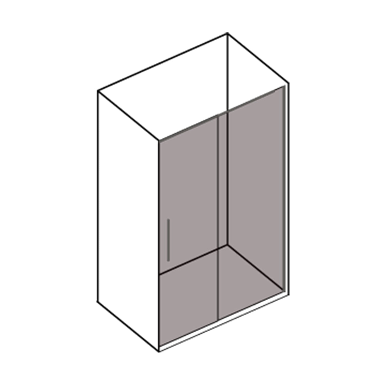 Porta doccia apertura scorrevole cm 120x200h modello Diomede in cristallo temperato mm 8 reversibile