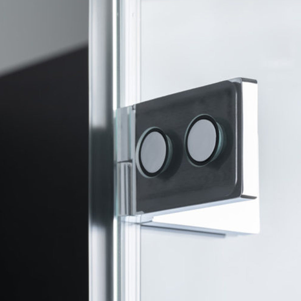 Porta doccia battente versione sinistra cm 120 modello Atlas in cristallo temperato mm 8