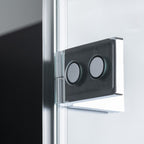 Porta doccia battente versione sinistra cm 120 modello Atlas in cristallo temperato mm 8