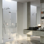 Porta doccia battente apertura sinistra cm 75 modello Atlas in cristallo temperato mm 8