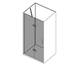 Porta doccia battente apertura sinistra cm 75 modello Atlas in cristallo temperato mm 8