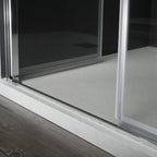 Porta doccia nicchia cm 170 Ermes con pannello fisso cm 80+ porta battente cm 90 in cristallo temperato mm 6