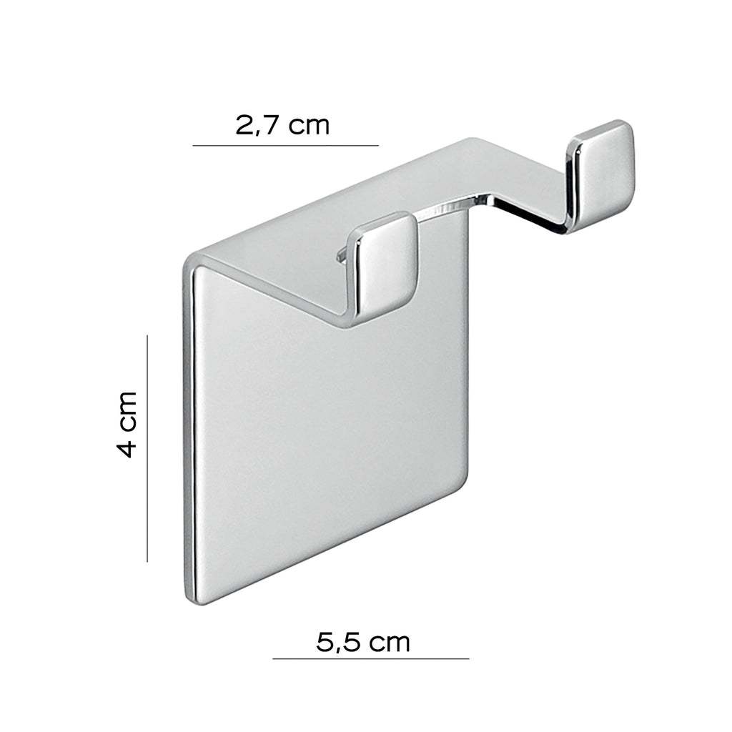 Porta tergivetro con biadesivo Gedy Egadi in Acciaio Inox - Cromato