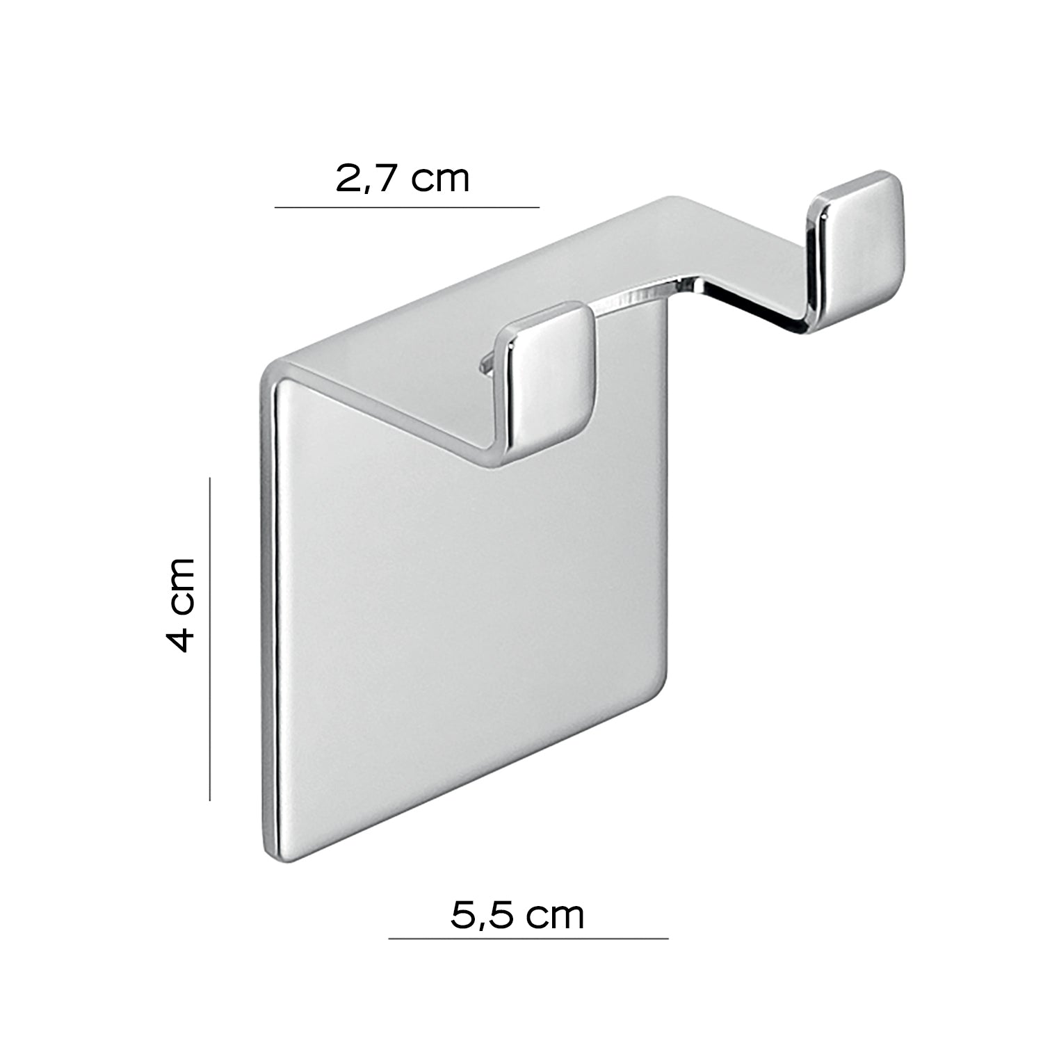 Porta tergivetro con biadesivo Gedy Egadi in Acciaio Inox - Cromato