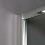 Box Doccia Lunar 70x70 Cm In Cristallo Trasparente Da 4mm Con Chiusura Calamitata