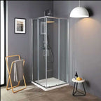 Box Doccia Lunar 70x90 Cm In Cristallo Trasparente Da 4mm Con Chiusura Calamitata