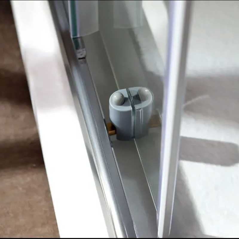 Box Doccia Lunar 80x80 Cm In Cristallo Trasparente Da 4mm Con Chiusura Calamitata