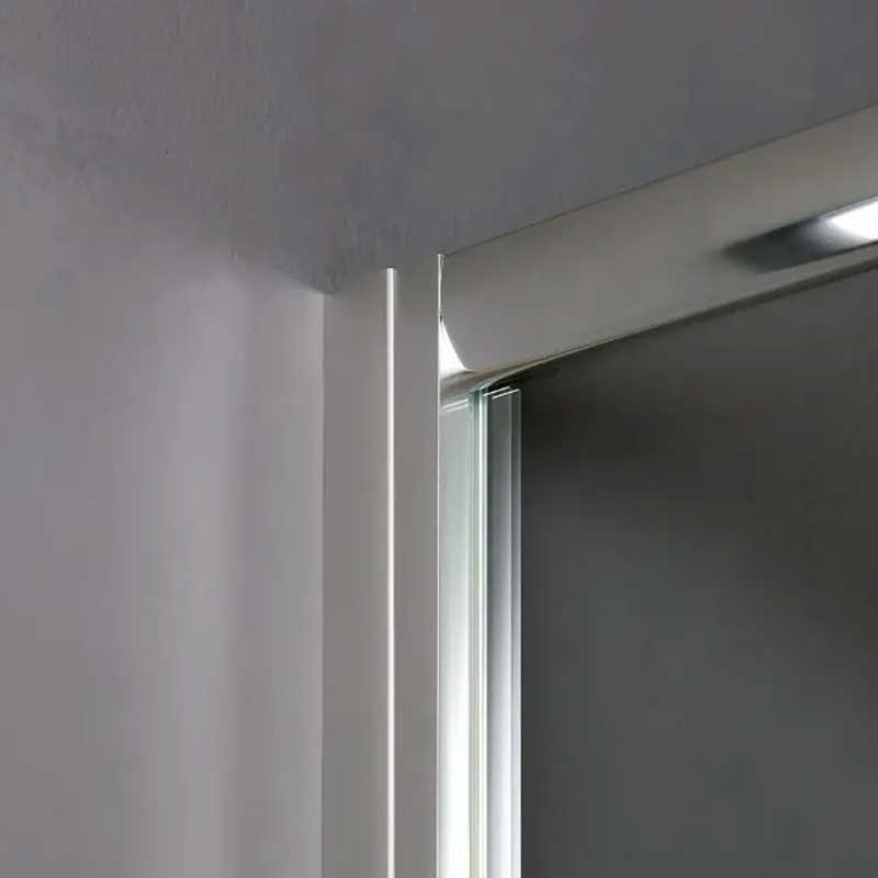 Box Doccia Lunar 80x80 Cm In Cristallo Trasparente Da 4mm Con Chiusura Calamitata