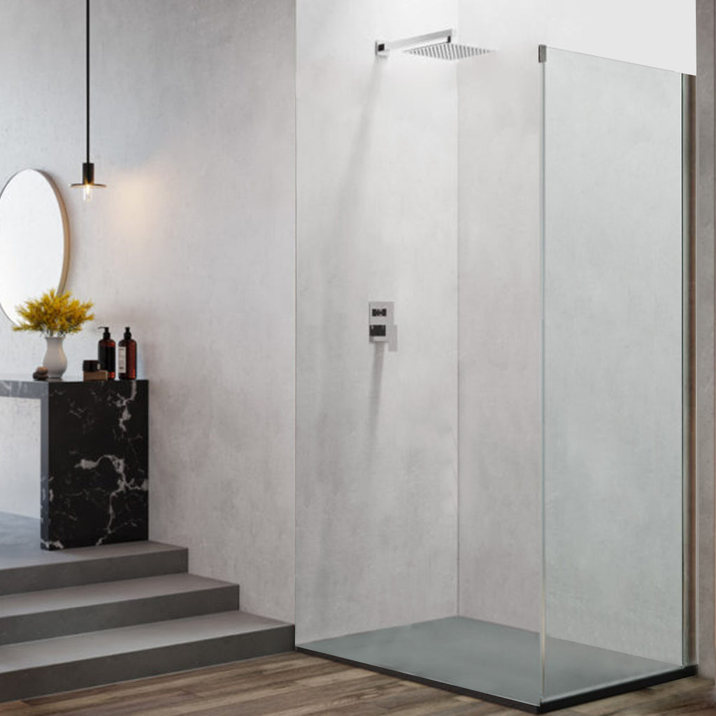 Pannello fisso da cm 70 per porta doccia apertura scorrevole reversibile modello Diomede in cristallo temperato mm 8