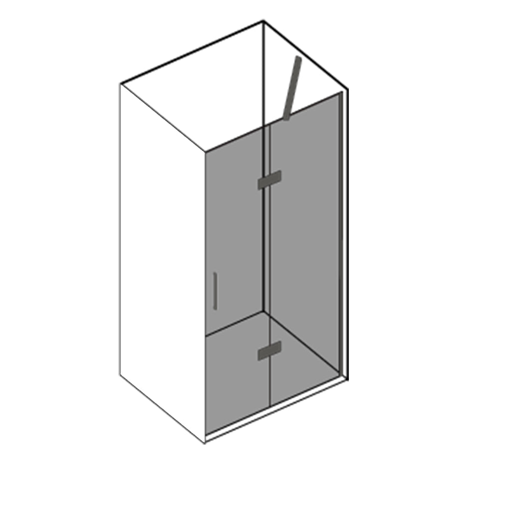 Porta doccia battente versione destra cm 75 modello Atlas in cristallo temperato mm 8
