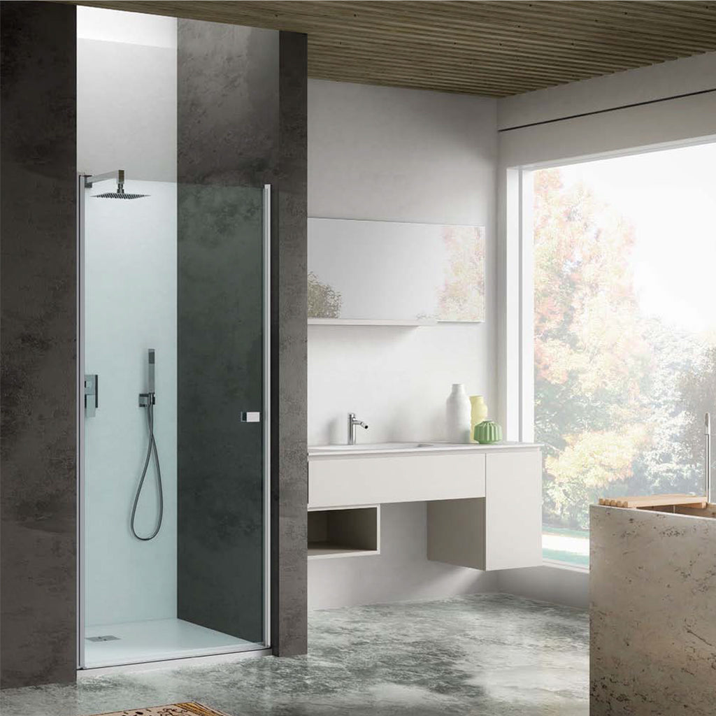 Porta doccia battente cm 90 modello Ermes in cristallo temperato da mm 6