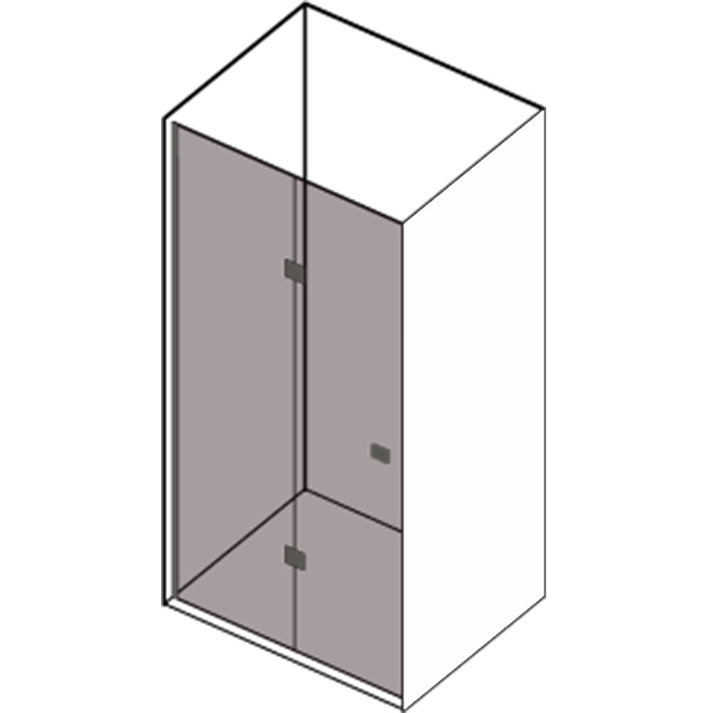 Porta doccia con apertura a soffietto da 90 cm cristallo trasparente temperato da 6 mm