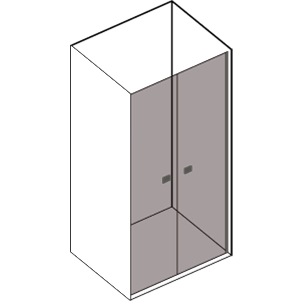 Porta doccia con apertura saloon modello Ermes da 100 cm cristallo trasparente temperato 6 mm