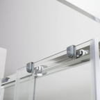 Porta doccia modello Smart per nicchia 130 cm con apertura scorrevole in cristallo temperato trasparente da 6 mm