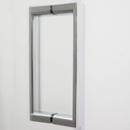 Porta doccia modello Smart per nicchia 130 cm con apertura scorrevole in cristallo temperato trasparente da 6 mm