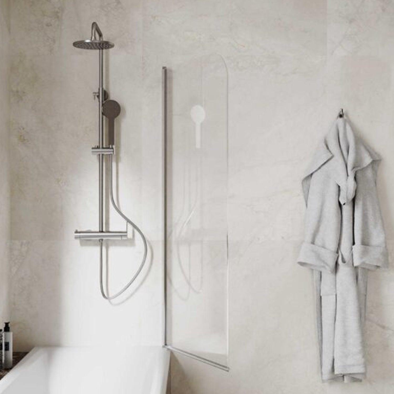 Parete vasca girevole anticalcare DocciaGo 70x150 cm â€“ Cromo