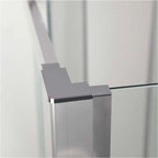 Box doccia angolare apertura scorrevole 75X80cm cristallo satinato profilo bianco Oceania