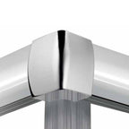 Box doccia angolare apertura scorrevole 90x100cm cristallo stampato C profilo bianco Oceania