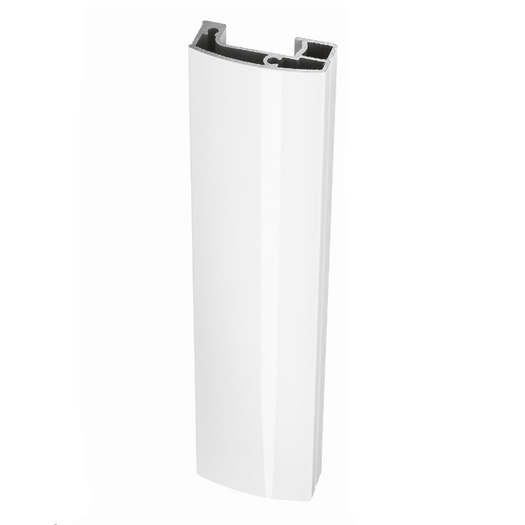 Box doccia 1 anta scorrevole 130cm cristallo stampato C profilo bianco Oceania